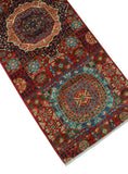 Aria Koroush Red/Blue Runner, 2'8" x 14'3"