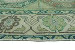 Semi Antique Sharen Green/Ivory Rug, 6'3" x 9'4"