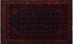 Semi Antique Jacklyn Blue/Red Rug, 4'10" x 6'2"