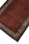 Semi Antique Janell Red/Ivory Runner, 3'5" x 14'1"