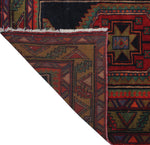 Semi Antique Maya Black/Red Rug, 3'5" x 13'2"