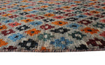 Balochi Arda Grey/Orange Rug, 6'5" x 9'7"