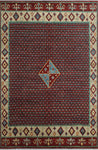 Balochi Khabir Red/Ivory Rug, 6'6" x 9'9"