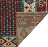 Balochi Khabir Red/Ivory Rug, 6'6" x 9'9"