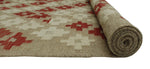 Winchester Ridley Brown/Red Rug, 4'9" x 6'6"