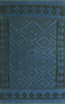 Elan Alesea Charcoal/Blue Rug, 5'3" x 7'11"