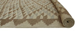 Winchester Hasan Ivory/Brown Rug, 4'11" x 6'8"