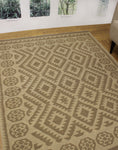 Sangat Amra Beige/Brown Rug, 5'3" x 6'9"