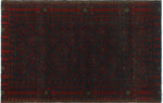 Semi Antique Rylan Red/Black Rug, 4'2" x 6'6"