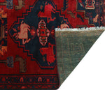 Semi Antique Behnam Red/Blue Runner, 3'4" x 9'9"