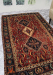 Semi Antique Zakaria Beige/Blue Rug, 4'11" x 7'10"