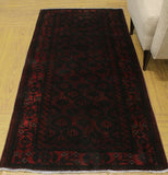 Semi Antique Irada Black/Red Rug, 3'1" x 6'0"