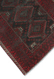 Semi Antique Ibrahim Red/Black Rug, 3'9" x 6'5"