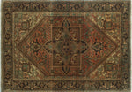 Fine VTG Mazari Rose/Brown Rug, 6'6" x 8'11"