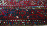 Fine Vintage Stevan Red/Navy Rug, 8'10" x 11'2"