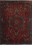 Fine Vintage Sander Red/Navy Rug, 7'5" x 10'2"
