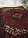 Fine Vintage Hardy Red/Navy Rug, 7'4" x 8'8"