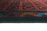 Vintage Muqsit Blue/Brown Rug, 2'11" x 5'1"