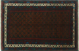 Semi Antique Raya Black/Brown Rug, 3'0" x 4'5"