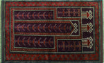 Semi Antique Billie Red/Purple Rug, 3'1" x 4'9"