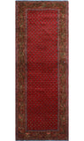 Vintage Naheed Red/Brown Runner, 3'11" x 10'5"