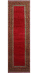 Vintage Rosetta Red/Brown Runner, 3'5" x 10'11"