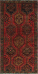 Vintage Priscill Rusty-Red/Brown Rug, 3'5" x 6'5"