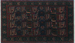 Vintage Dannie Navy/Gold Rug, 3'10" x 6'5"