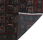 Vintage Dannie Navy/Gold Rug, 3'10" x 6'5"