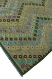 Sangat David Grey/Green Rug, 6'8" x 9'9"