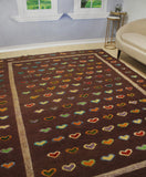 Berjasta Dash Brown/Purple Rug, 8'5" x 11'8"