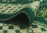 Balochi Velma Drk. Green/Ivory Rug, 6'8" x 9'11"