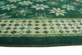 Balochi Velma Drk. Green/Ivory Rug, 6'8" x 9'11"