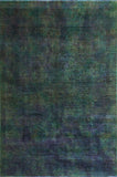 Vintage Justine Green/Purple Rug, 6'10" x 10'2"