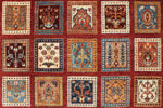 Khurgeen Abrar Red/Rust Rug, 5'6" x 7'7"