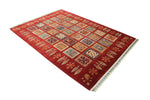 Khurgeen Abrar Red/Rust Rug, 5'6" x 7'7"