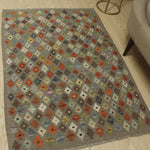 Sangat Nyles Lt. Brown/Blue Rug, 3'5" x 4'10"