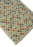 Sangat Amya Ivory/Rust Rug, 3'3" x 4'11"