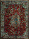 Semi Antique Elias Red/Grey Rug, 9'7" x 12'4"