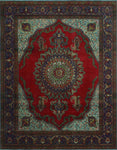 Semi Antique Gay Red/Navy Rug, 9'9" x 12'4"