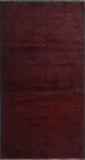 Vintage Jimena Red/Navy Rug, 3'6" x 6'8"