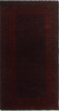 Vintage Annalee Red/Black Rug, 3'5" x 6'4"