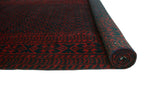 Vintage Annalee Red/Black Rug, 3'5" x 6'4"