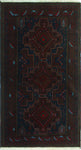 Vintage Muqaddas Navy/Red Rug, 3'7" x 6'6"