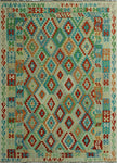 Sangat Naima Beige/Green Rug, 6'8" x 9'9"