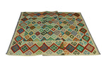 Sangat Tallis Ivory/Rust Rug, 6'8" x 9'10"