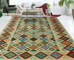 Sangat Tallis Ivory/Rust Rug, 6'8" x 9'10"