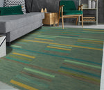 Winchester Alden Grey/Green Rug, 6'9" x 9'8"