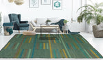 Winchester Alden Grey/Green Rug, 6'9" x 9'8"