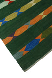 Winchester Kwasi Green/Blue Rug, 6'5" x 9'9"